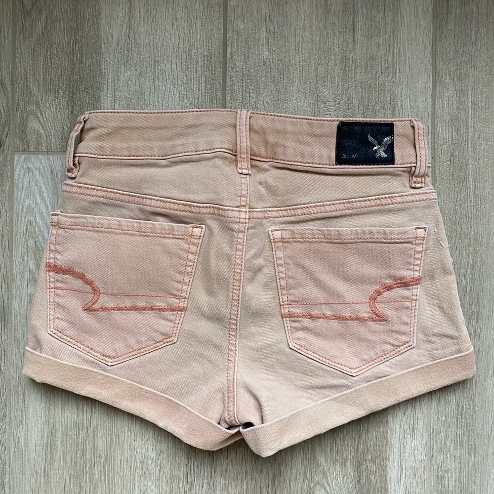American Eagle High Rise Shortie Shorts Size 00 - Picture 3 of 3